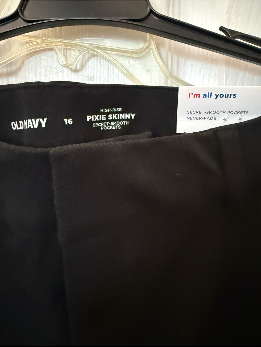 Old Navy Pixie Skinny High-Rise Pants in Black size 16 NWT